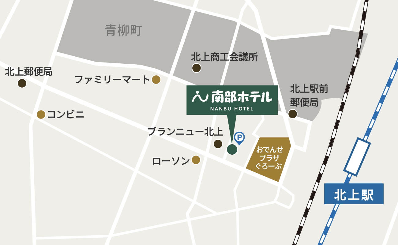 南部ホテルアクセスマップ